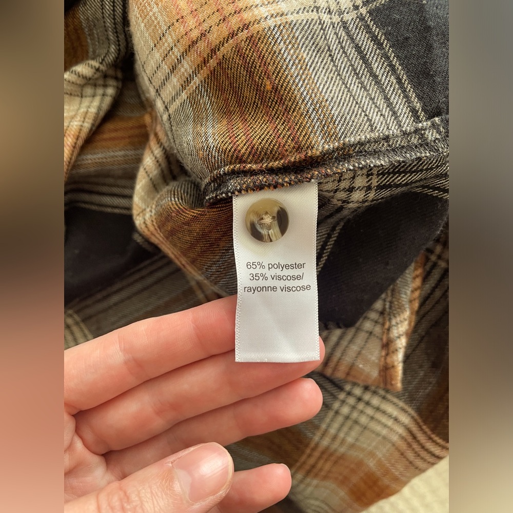 Maurices ~ Black and Orange Flannel ~ M - Picture 8 of 9
